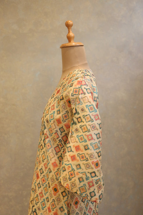 Lightly Embellished Neck Tunic